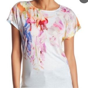 Ted Baker EFAUNA floral print crewneck sz 2